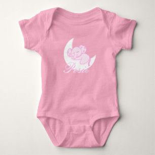 Body Para Bebé Traje de bebé elefante durmiendo personalizado