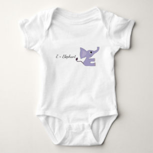 Body Para Bebé Traje de bebé elefante morado lindo - E-Elefante e