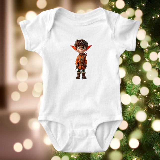Body Para Bebé Traje de bebé Elfo de Navidad Intent Boy Bodysuit (Subido por el creador)