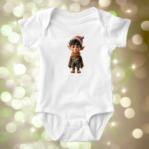 Body Para Bebé Traje de bebé Elfo de Navidad Niño Alegre Bodysuit