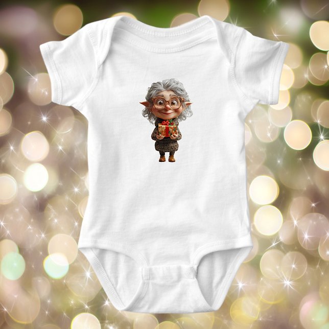 Body Para Bebé Traje de bebé Elfo de Navidad para maestro (Subido por el creador)