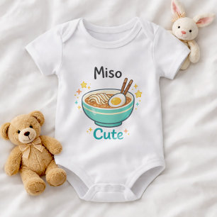 Body Para Bebé Traje de bebé Funny Ramen Baby Bodysuit Miso Lindo
