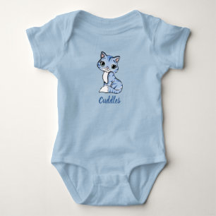 Body Para Bebé Traje de bebé gatito azul Cuddles