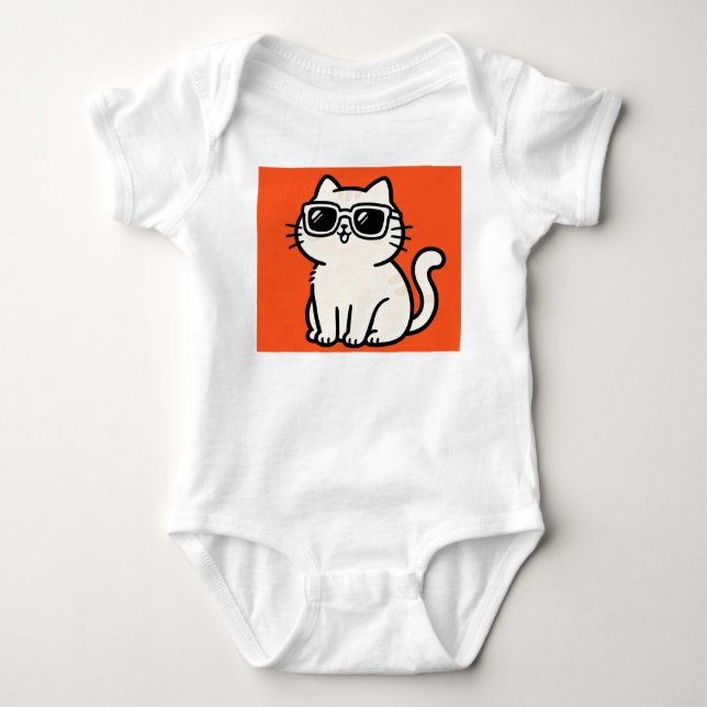 Body Para Bebé traje de bebé gato lindo (Anverso)