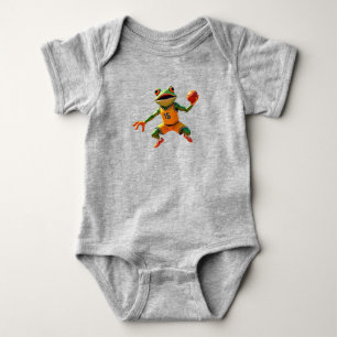 Body Para Bebé Traje de bebé gris de Rana de Baloncesto