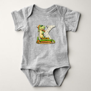 Body Para Bebé Traje de bebé "K" de dinosaurio alfabeto 🦖✨ Body 