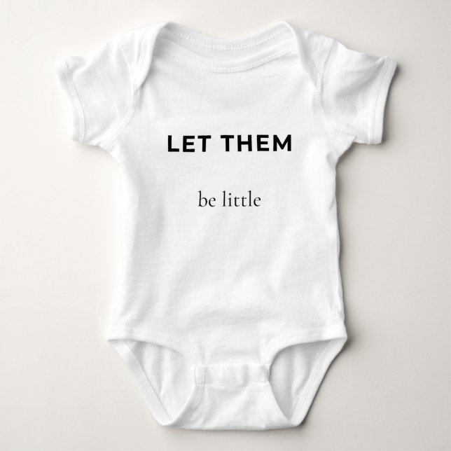 Body Para Bebé Traje de bebé LET THEM Be Little | Bebé minimalist (Anverso)