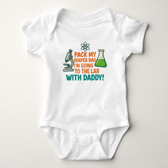Body Para Bebé Traje de bebé Little Scientist Lab Buddy (Anverso)