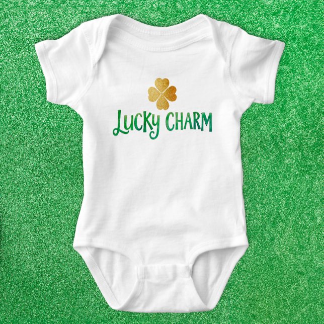 Body Para Bebé Traje de bebé 'Lucky Charm' para el día de San Pat (Irish Baby )