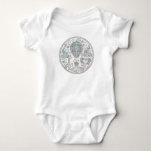 Traje de bebé mandala de globo aerostático intrinc
