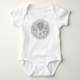 Body Para Bebé Traje de bebé mandala de globo aerostático intrinc