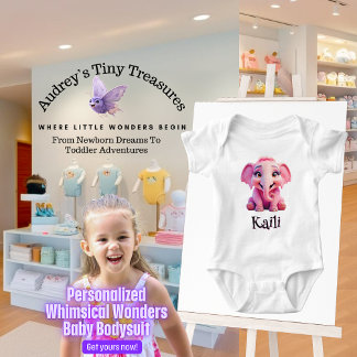 Body Para Bebé Traje de bebé Maravillas Caprichosas Personalizada