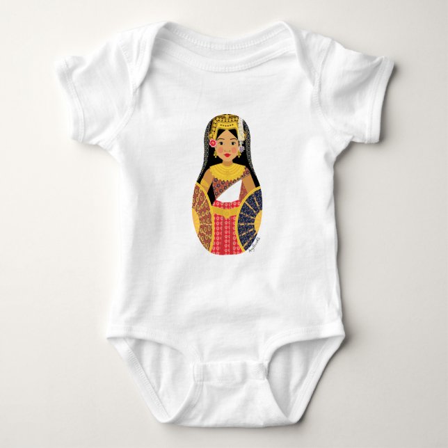 Body Para Bebé Traje de bebé Matryoshka en Camboya (Anverso)