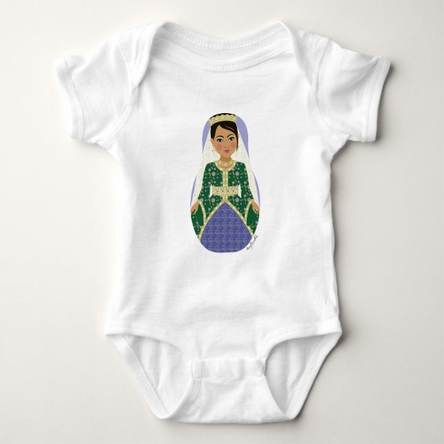 Body Para Bebé Traje de bebé Matryoshka, novia marroquí (Anverso)