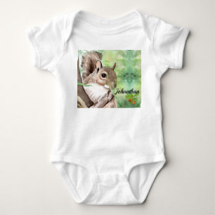 Body Para Bebé Traje de bebé neutro de ardilla