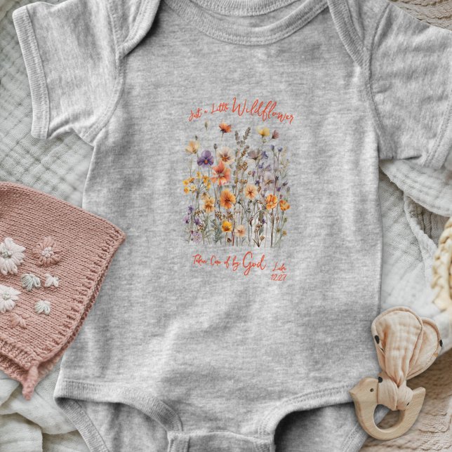 Body Para Bebé Traje de bebé niña con flores silvestres (Subido por el creador)
