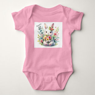 Body Para Bebé Traje de bebé niña para primera Pascua Agregar nom