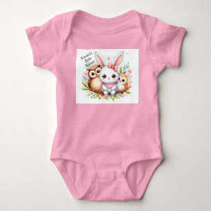 Body Para Bebé Traje de bebé niña para primera Pascua con nombre