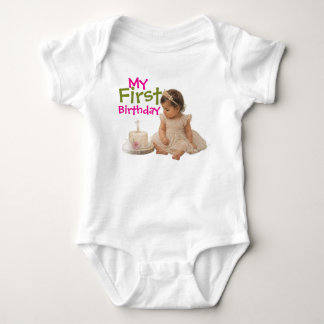 Body Para Bebé Traje de bebé niña para su primer cumpleaños con p