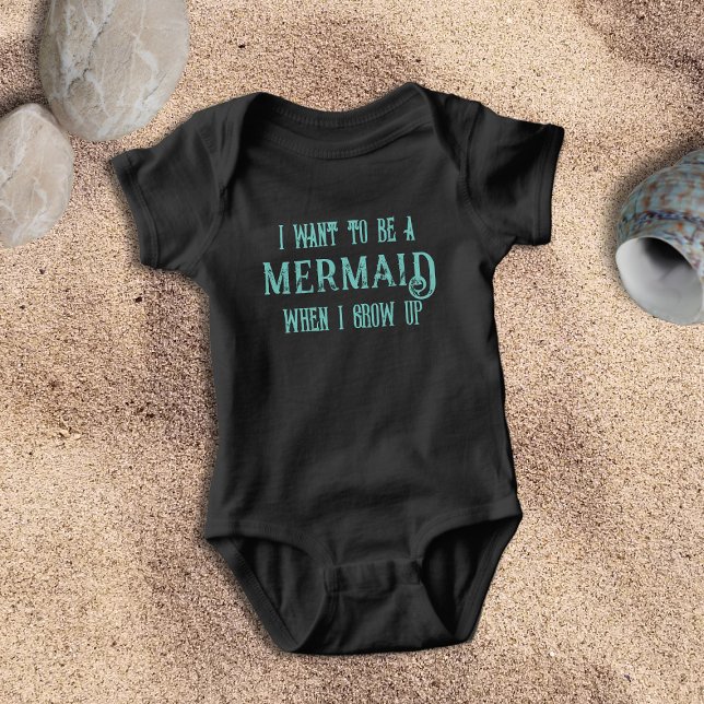 Body Para Bebé Traje De Bebé Niña Quiero Ser Una Sirena (Don't we all want to be a mermaid? Cute baby shower gift!)