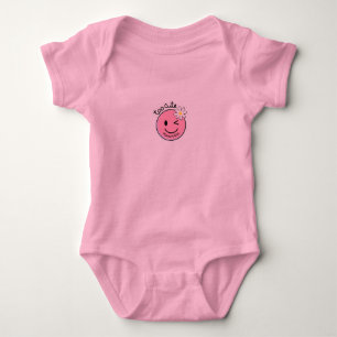 Body Para Bebé Traje de bebé niña rosa lindo - Bebé sonriente fel