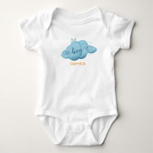 Body Para Bebé Traje de bebé niño con nube en acuarela adorable