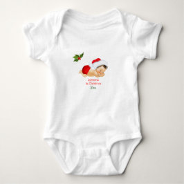 Body Para Bebé Traje de bebé niño con sombrero de Santa rojo para