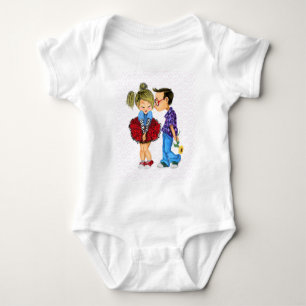 Body Para Bebé Traje de bebé o camiseta de bebé para pareja linda
