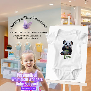 Body Para Bebé Traje de bebé Panda personalizado con maravillas c