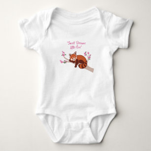Body Para Bebé Traje de bebé "Panda rojo somnoliento" personaliza