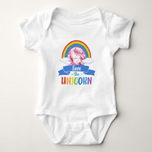Body Para Bebé Traje de bebé para niños de Rainbow Unicorn Fiesta
