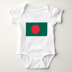 Body Para Bebé Traje de bebé patriótico con bandera Bangladesh