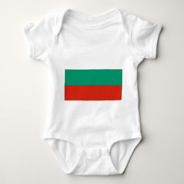 Body Para Bebé Traje de bebé patriótico con bandera Bulgaria (Anverso)