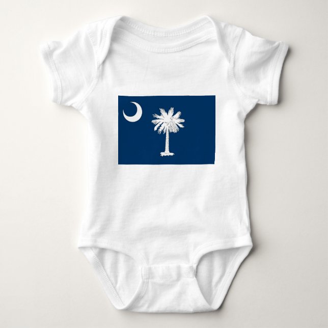 Body Para Bebé Traje de bebé patriótico con bandera Carolina del  (Anverso)