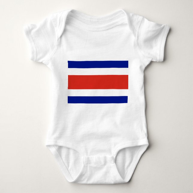 Body Para Bebé Traje de bebé patriótico con bandera de Costa Rica (Anverso)