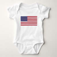 Traje de bebé patriótico con bandera de Estados Un