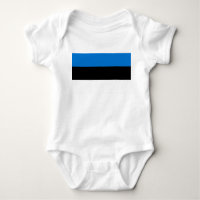Traje de bebé patriótico con bandera de Estonia