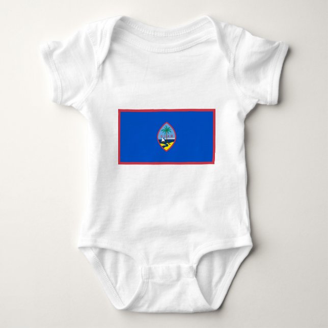 Body Para Bebé Traje de bebé patriótico con bandera de Guam (Anverso)