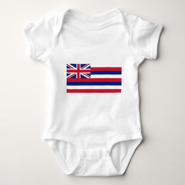 Body Para Bebé Traje de bebé patriótico con bandera de Hawaii (Anverso)
