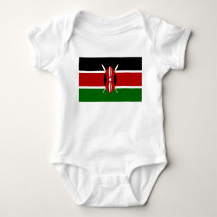 Body Para Bebé Traje de bebé patriótico con bandera de Kenia