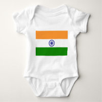 Traje de bebé patriótico con bandera de la India