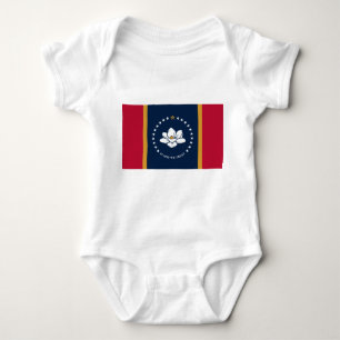 Body Para Bebé Traje de bebé patriótico con bandera de Misisipi