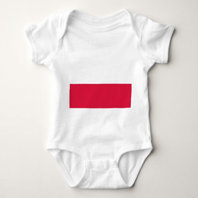 Body Para Bebé Traje de bebé patriótico con bandera de Polonia (Anverso)