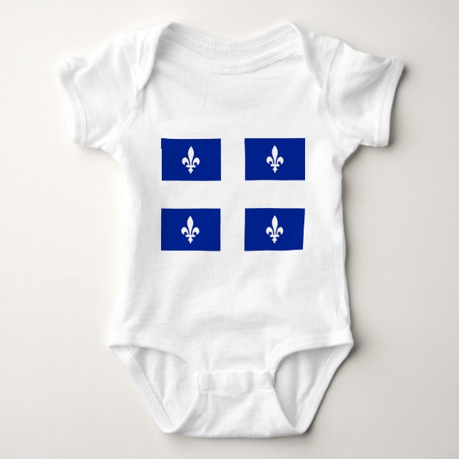 Body Para Bebé Traje de bebé patriótico con bandera de Quebec (Anverso)
