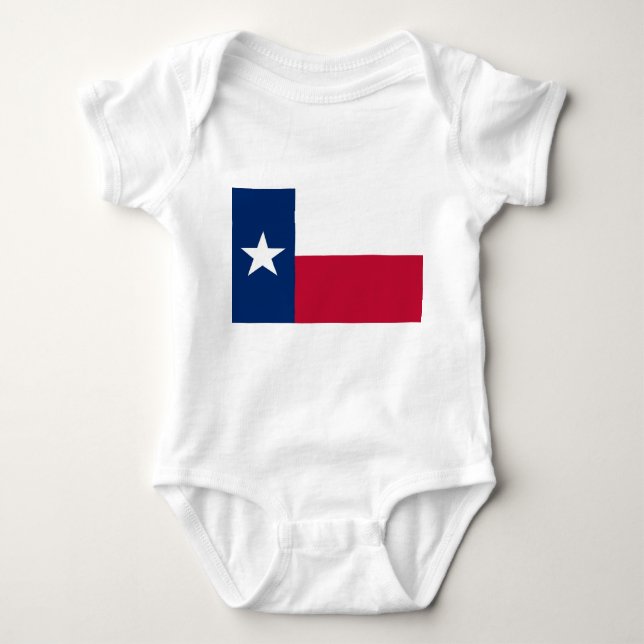 Body Para Bebé Traje de bebé patriótico con bandera de Texas, Est (Anverso)
