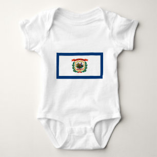 Body Para Bebé Traje de bebé patriótico con bandera de Virginia O