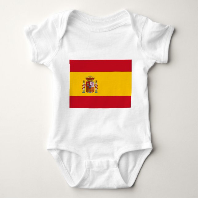 Body Para Bebé Traje de bebé patriótico con bandera España (Anverso)