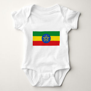 Body Para Bebé Traje de bebé patriótico con bandera Etiopía