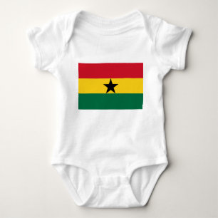 Body Para Bebé Traje de bebé patriótico con bandera Ghana