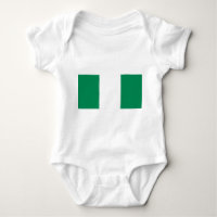 Traje de bebé patriótico con bandera Nigeria